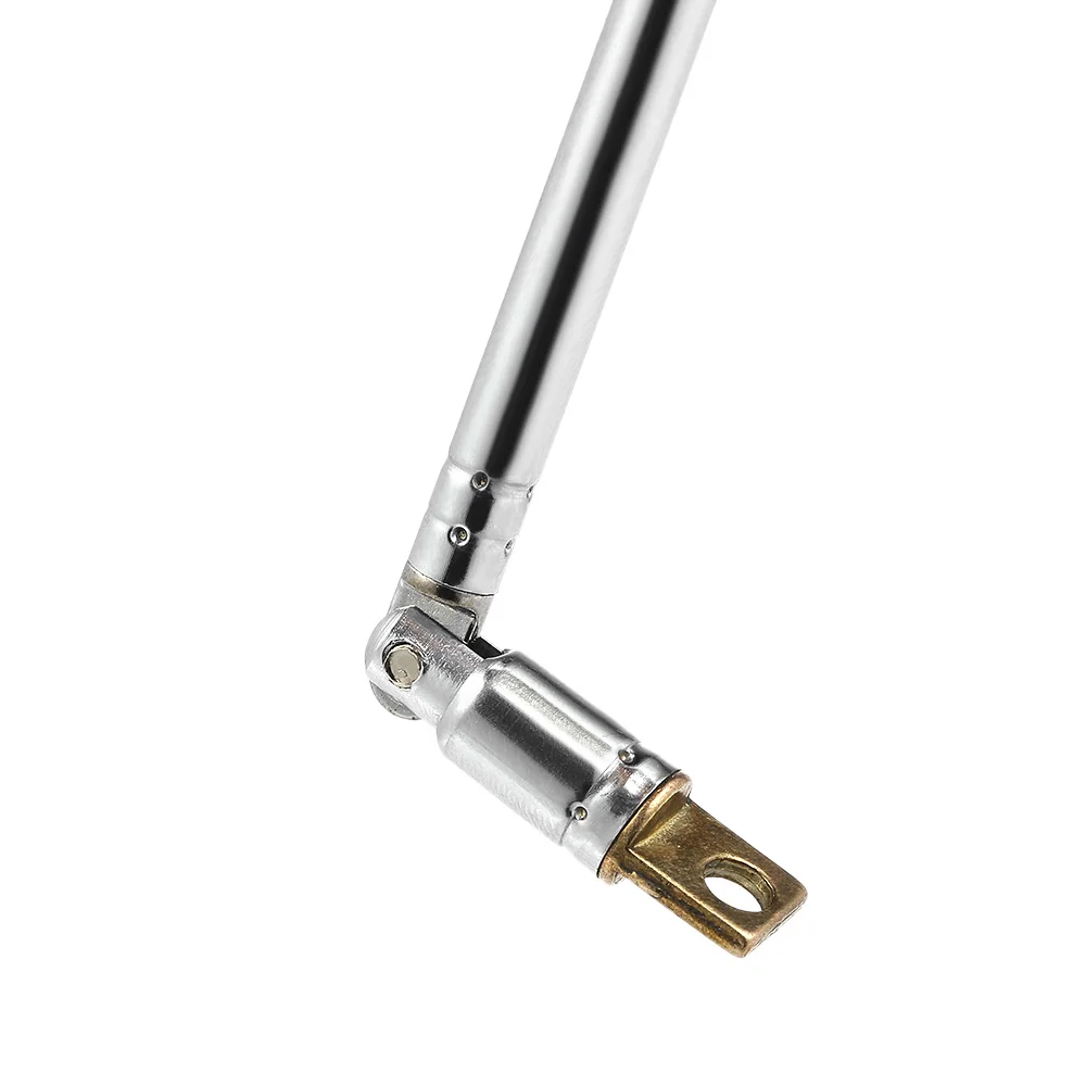 Telescopic FM Radio Antenna 4 Sections Chromium-plating Copper Antenna 360° Rotatable AM FM Radio Universal Antenna 45-450MHZ