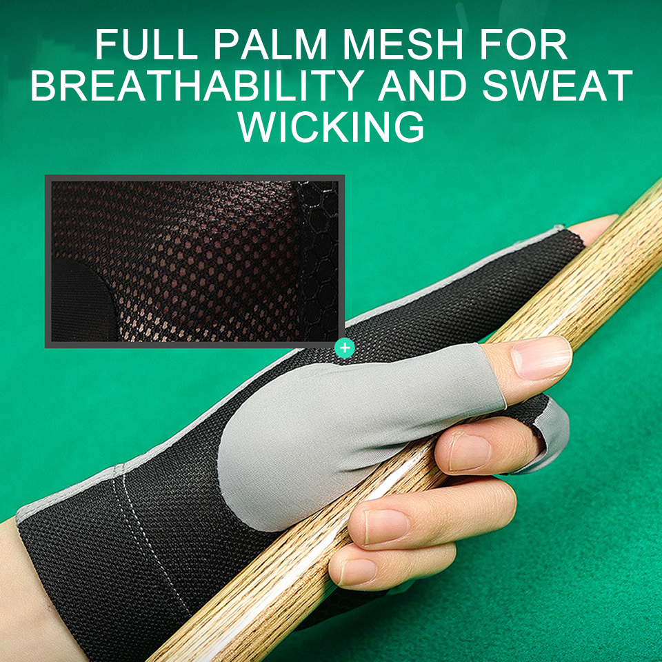 Nofoxo 1 pçs luva de bilhar respirável snooker esquerda mão direita dedo aberto piscina luva leve trem amador luvas antiderrapantes