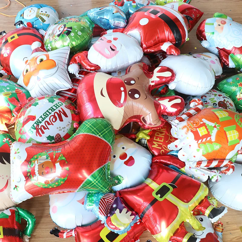 Globo grande de papel de aluminio de Navidad, muñeco de nieve de Papá Noel, pingüino, caramelo, decoración de fiesta temática de Feliz Navidad, juguetes para niños, regalo