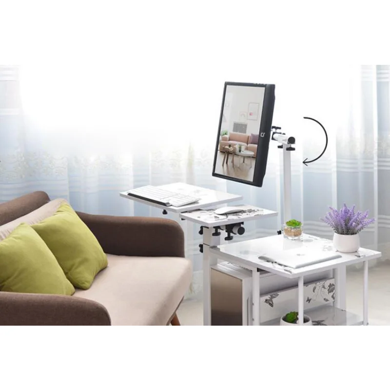 Simples Bed Side Laptop com suporte, Mesa do computador preguiçoso, PC Desk, Casa Rotativa Desktop