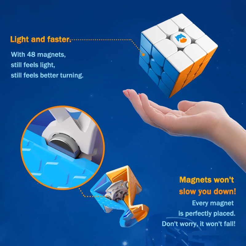 GAN Con Quái Vật Đi MG356 M Từ Khối Lập Phương Rubick Của Cube 3X3X3 Chuyên Nghiệp 3X3 Ma Thuật Ban Đầu cube 3 × 3 Thần Tài Tốc Độ Câu Đố Cho Trẻ Em Đồ Chơi