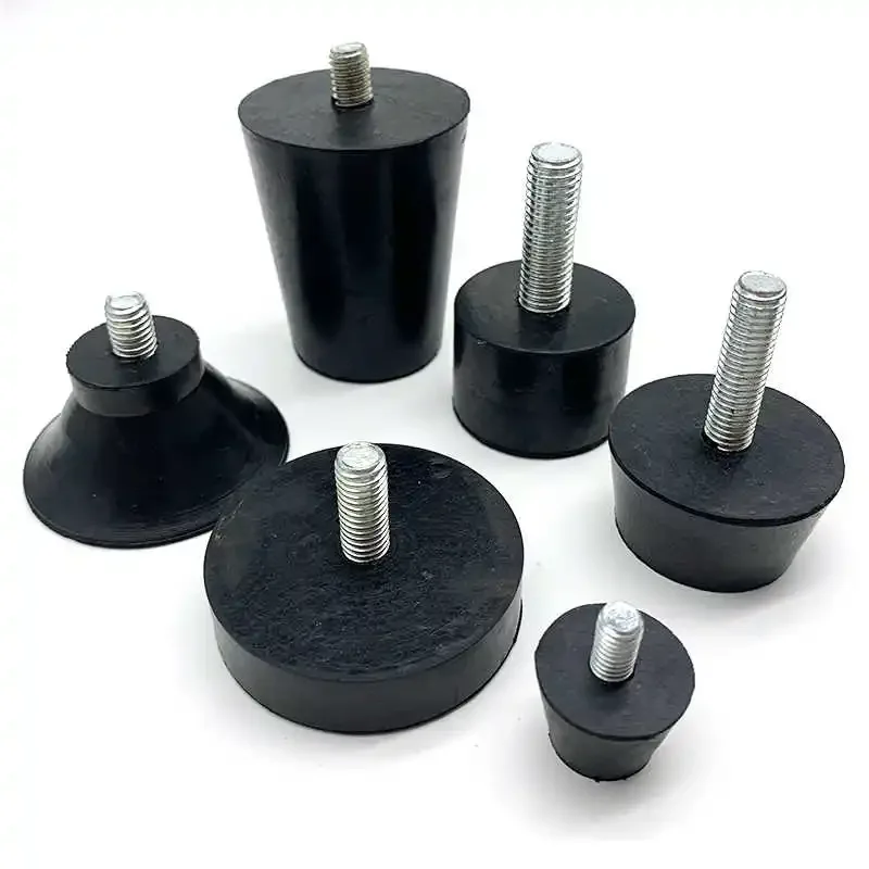 4Pcs Rubber Adjustable Feet Pad With Screw M6 M8 M10 Table Chair Balck Leveling Foot Pad Furniture Leg Anti-shock Protection