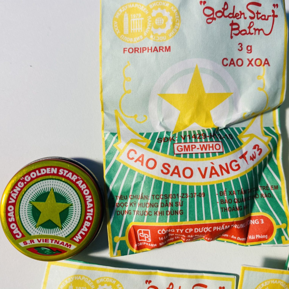 10 шт./пакет Cao Xoa Tw3 новейший вьетнамский золотой звездный тигровый бальзам с головой тигра ментоловый бальзам освежающее масло для насекомых Cao Sao Vang