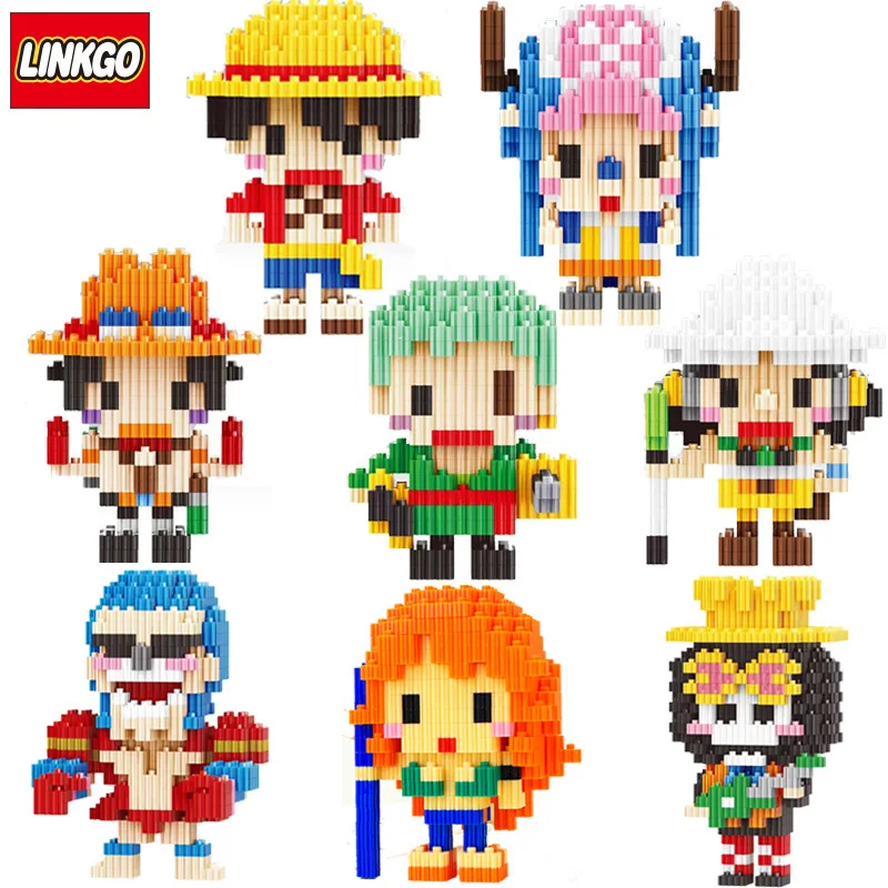 One Piece Connection Building Blocks Luffy Chopper Nami Sanji Zoro Usopp Ace Franky Brook Robi Diamond Brick Фигурка Игрушка для детей