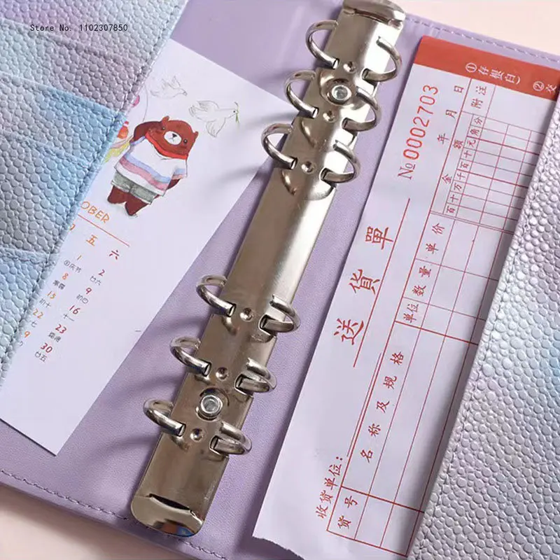 A7 Crocodile Pattern Leather Budget Binder Notebook Cash Envelopes System Set Binder Pockets Money Budget Saving Bill Organizer