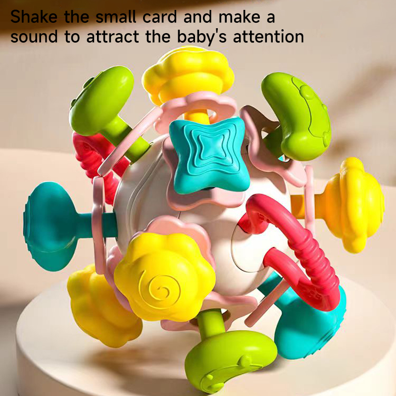 Jouets de Dentition Montessori pour Bébé de 0 à 12 Mois, Intelligence, Sensoriel, à Mâcher, Cadeau Apaisant