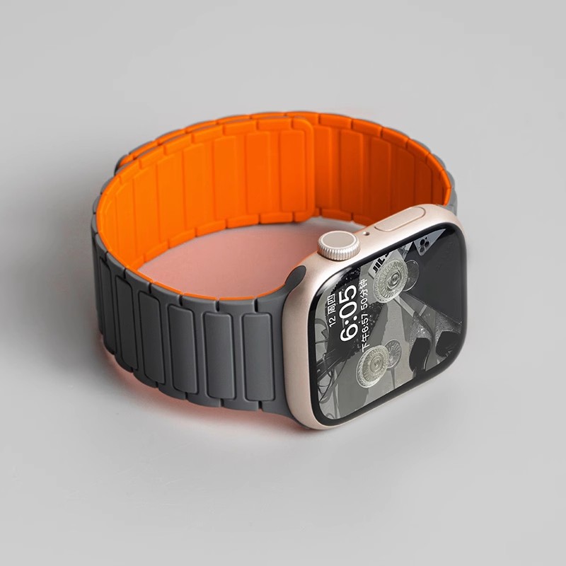 Magnetic Band for Apple Watch Ultra 2 49mm 42mm 46mm 44mm 45mm 40mm 41mm Silicone Strap IWatch Series 10 8 9 6 7 SE 5 4 Bracelet