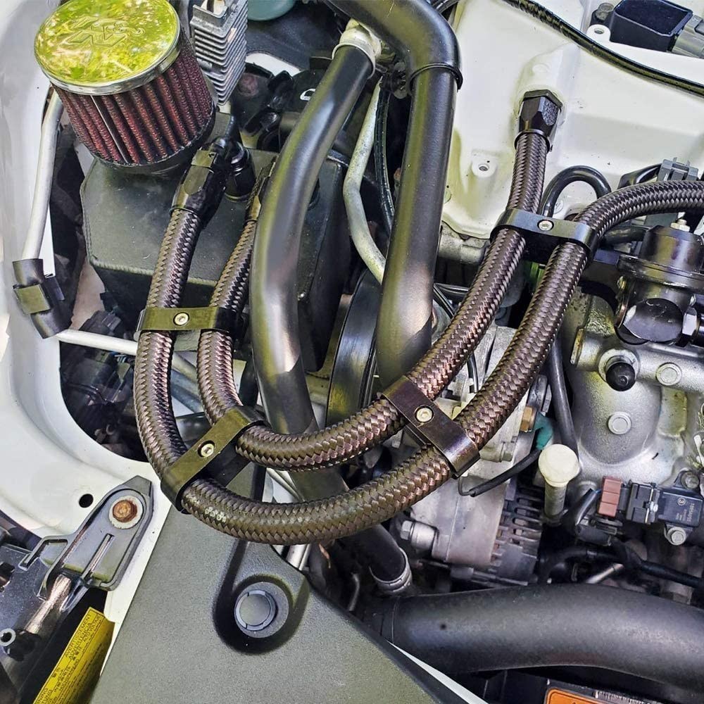 燃料ホース用ユニバーサルアルミキャップ,4 an6,an8,10個,チューブ,分離キット