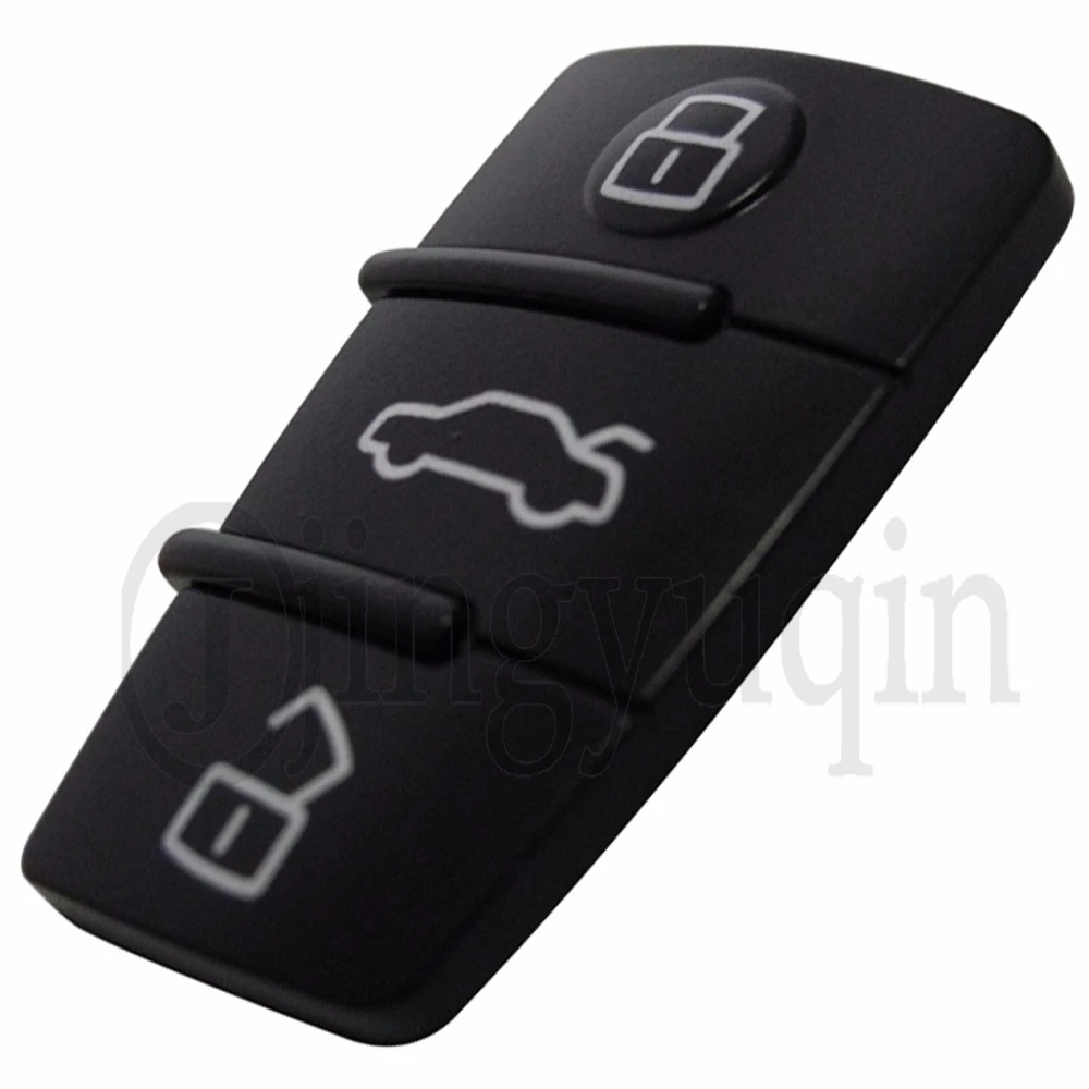 Jingyuqin Für Audi A3 A4 A5 A6 A8 Q5 Q7 TT S LINIE RS Gummi Pad Remote Key Keyless Fob 3 Taste Switchblade Flip Ersatz