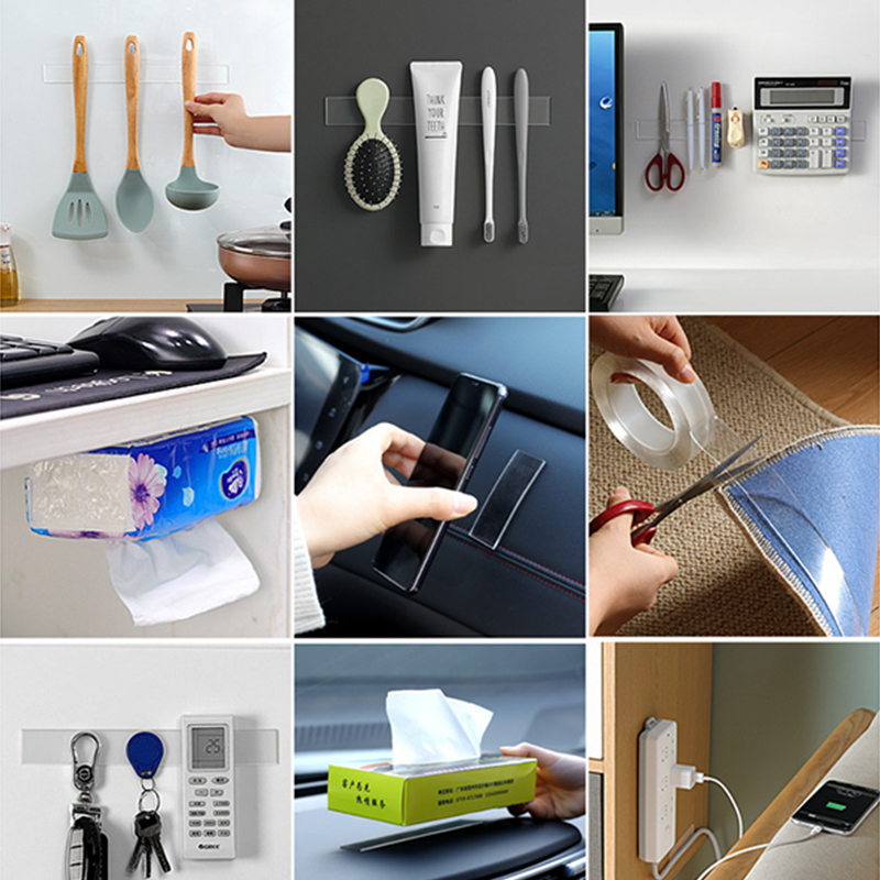 Nano Double Sided Adhesive Waterproof Transparent Reusable Acrylic Double Side Adhesive Suitable For Home Bathroom Decoration