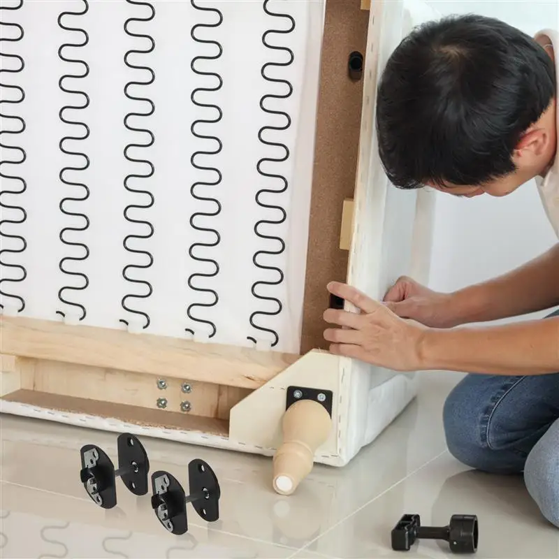4 Pcs Sofa Connectors Sectional Furniture Connector Pin Couch Connectors Buckle Parts Frame Accessories Sturdy Joint