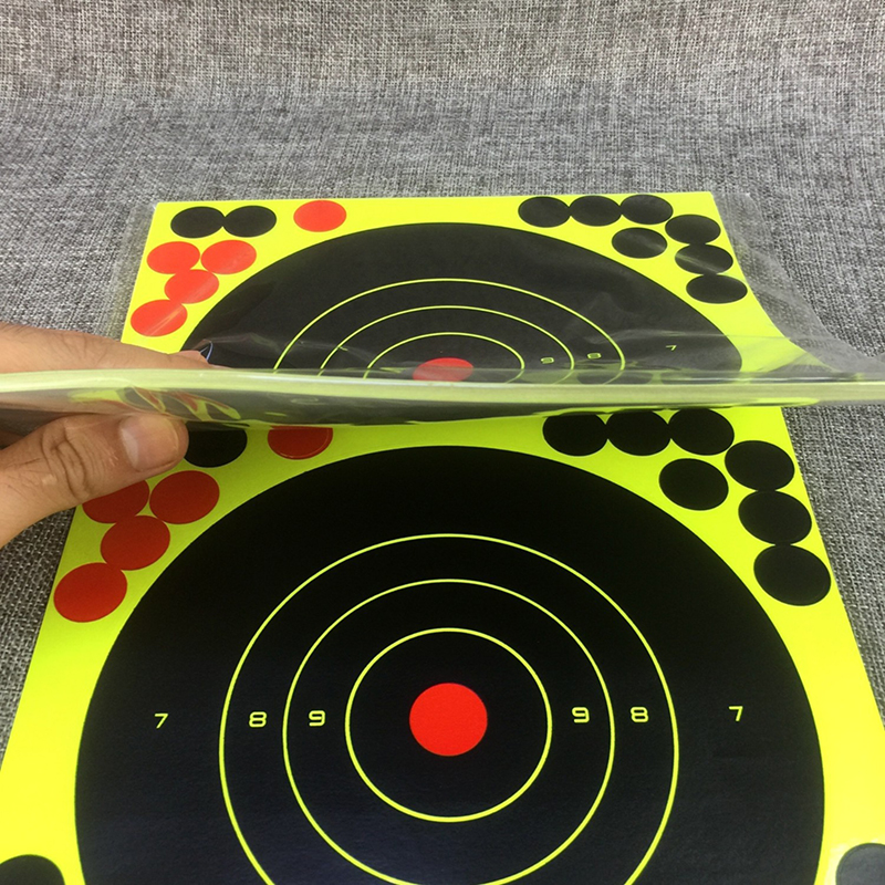 Pegatinas redondas de 8 pulgadas para niños, 10 piezas, pegatinas autoadhesivas para disparar, recuerdo de juegos de tiro