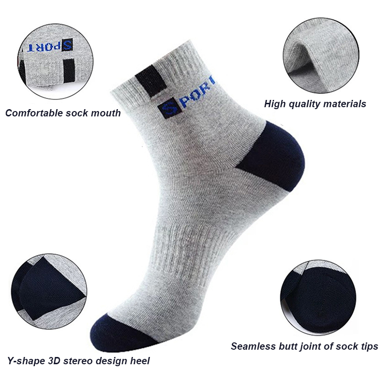 5/10 paia da uomo in fibra di bambù autunno inverno calzini da uomo in cotone traspirante calzino sportivo deodorante traspirante calzini da lavoro taglia 37-43