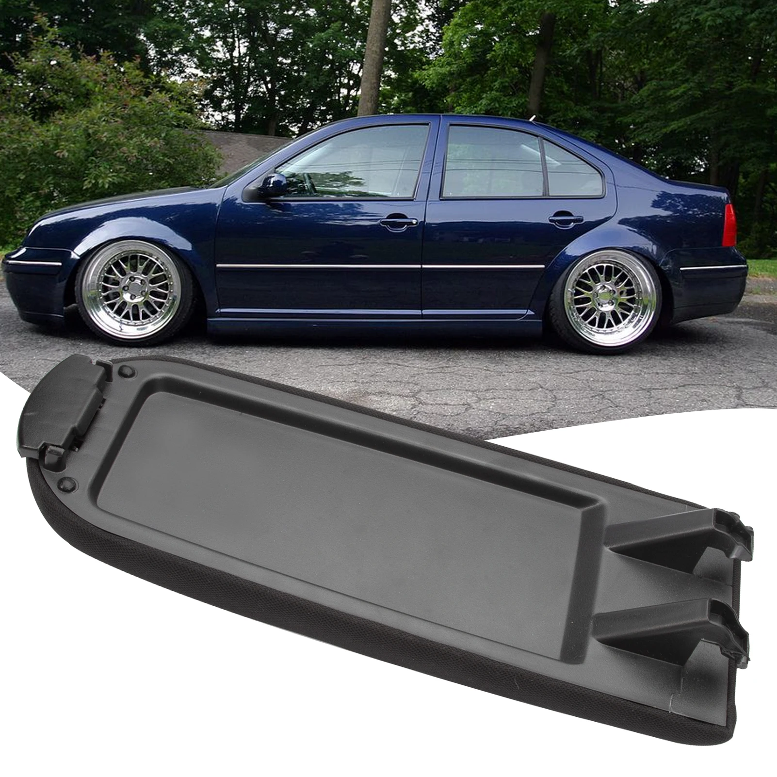 Centre Console Armrest Lid Soft Fabric Armrest Cover Compatible with VW Jetta Golf 4 Mk4 Bora Polo 6R 9N 9N3