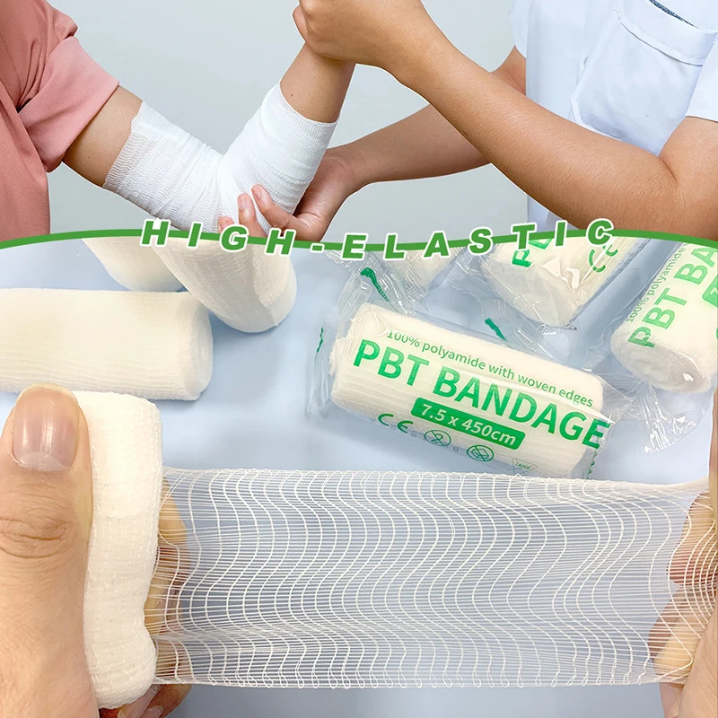 10pcs PBT Bandages/Elastic Elastic Bandages Cotton Core Accessories for First Aid Absorbent Pad for Wound Dressing