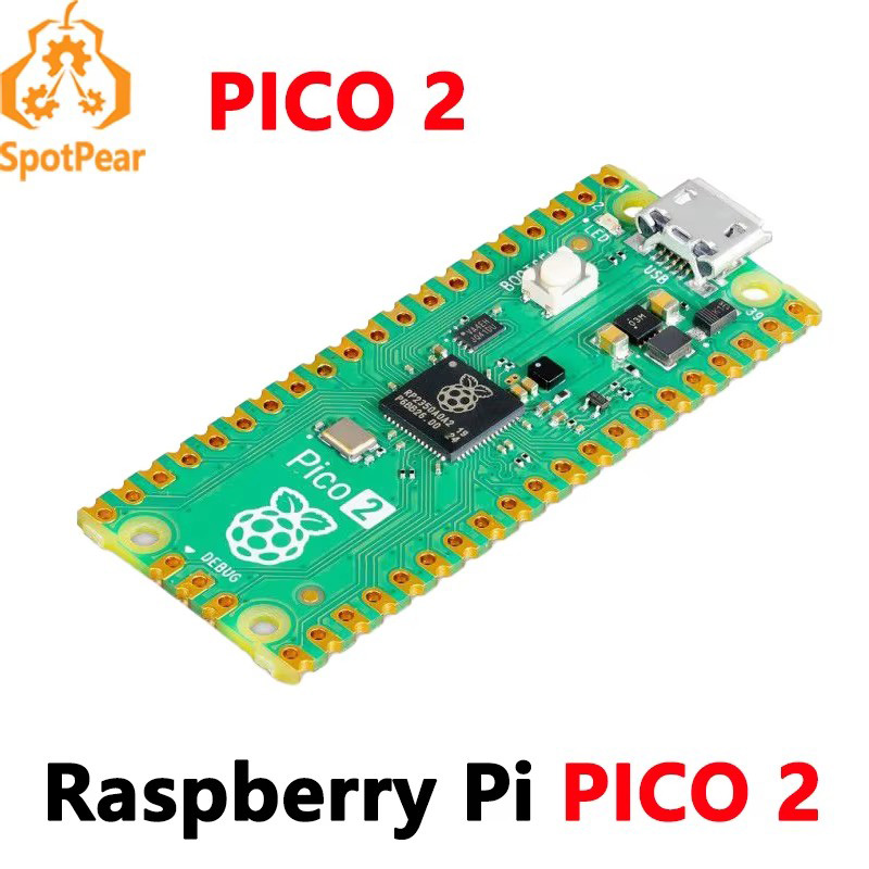 Raspberry pi pico 2 rp2350 pico2,オプションのpico2w,2 w,アームCortex-M33, RISC-V hazard3,520kbyte,4 mhz,qspiフラッシュ