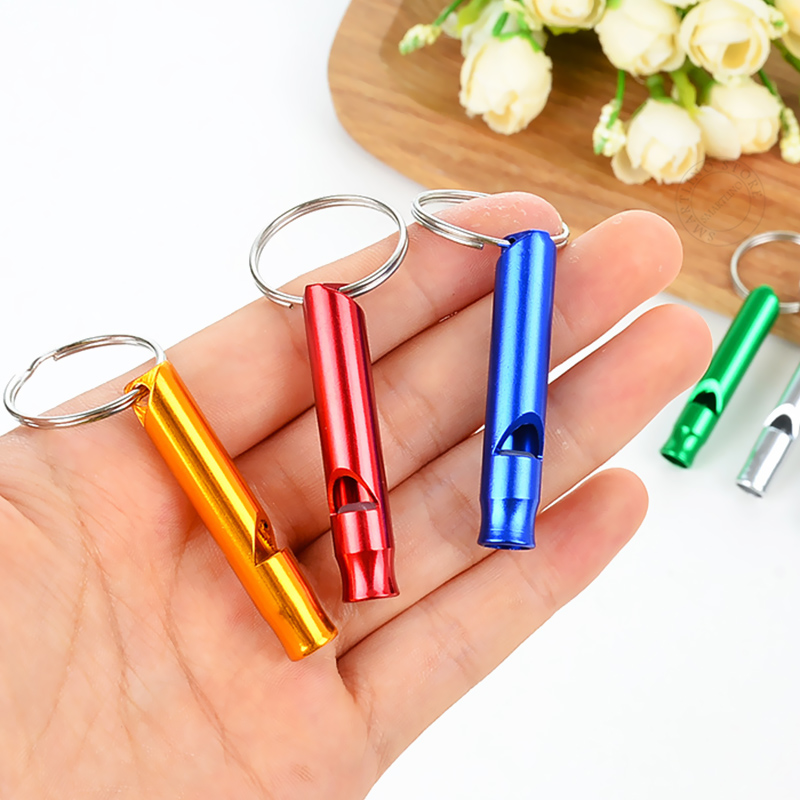 Âm Thanh Lớn Khẩn Cấp Huýt Sáo Móc Khóa Sinh Tồn Nhân Viên Cứu Hộ Dụng Cụ Cắm Trại Đi Bộ Đường Dài Thú Cưng Tàu Tự Vệ EDC Móc Khóa