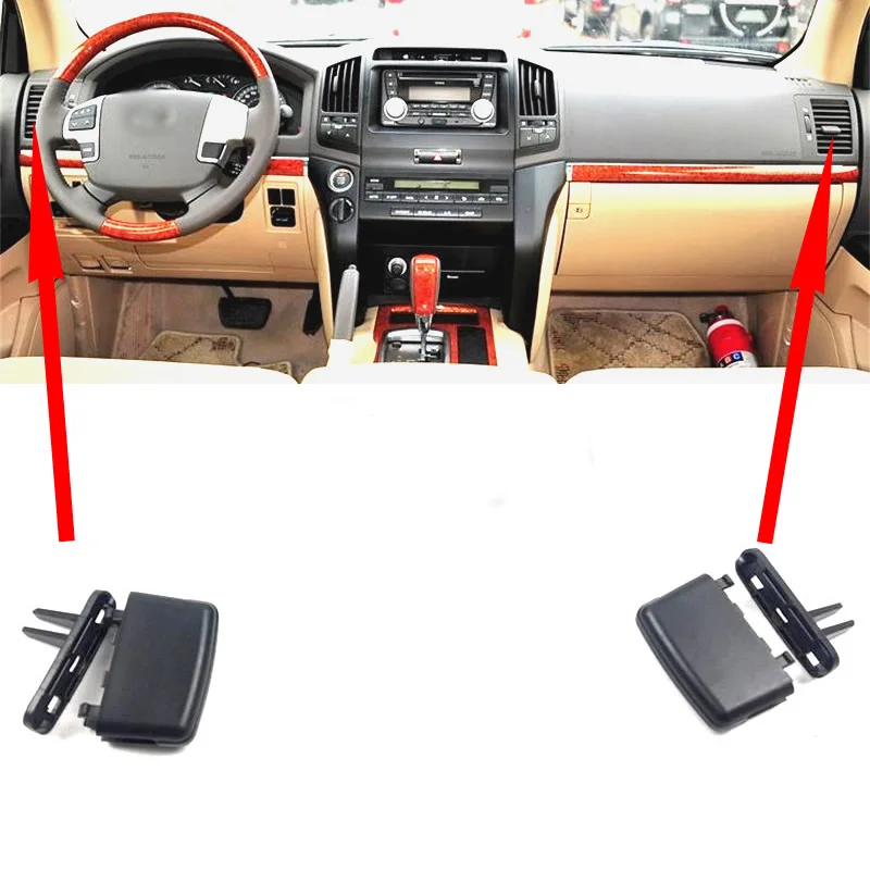 Dành Cho Xe Toyota Đất Tàu Tuần Dương LC200 FJ200 2008-2017 Đen Điều Hòa Ổ Cắm Một/C Điều Hòa Không Khí Lỗ Thông Hơi Tab kẹp Bộ Dụng Cụ Sửa Chữa