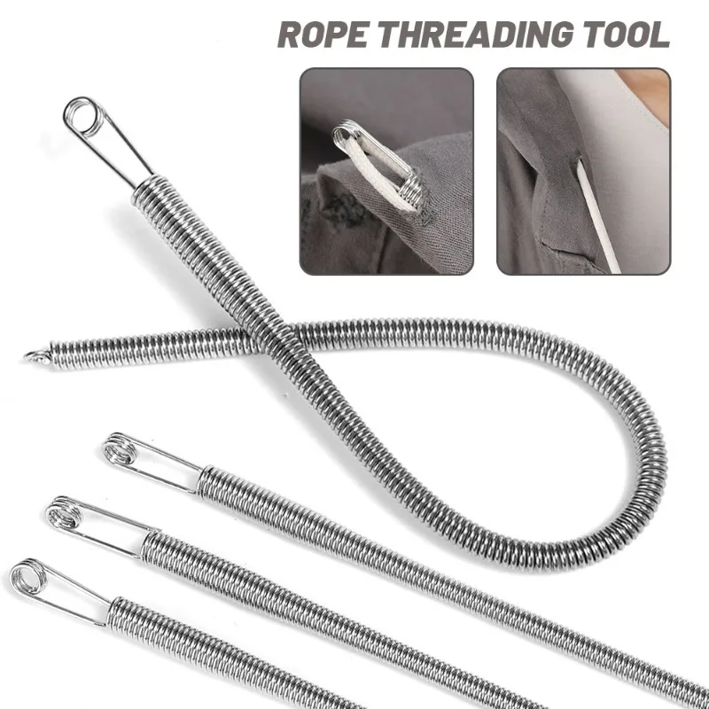 1/10Pcs Rope Threading Tool Bendable Spring Drawstring Threader Clip Drawstring Thread Multi Functional DIY Sewing Accessories