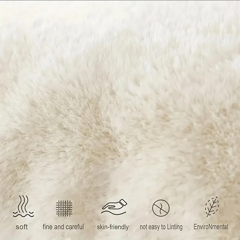 Ultra Soft โยนหมอนกรณี Faux กระต่ายขนสัตว์หรูหรา WARM Plush ตกแต่งหมอนเบาะรองนั่งสําหรับโซฟาห้องนอนห้องนั่งเล่น