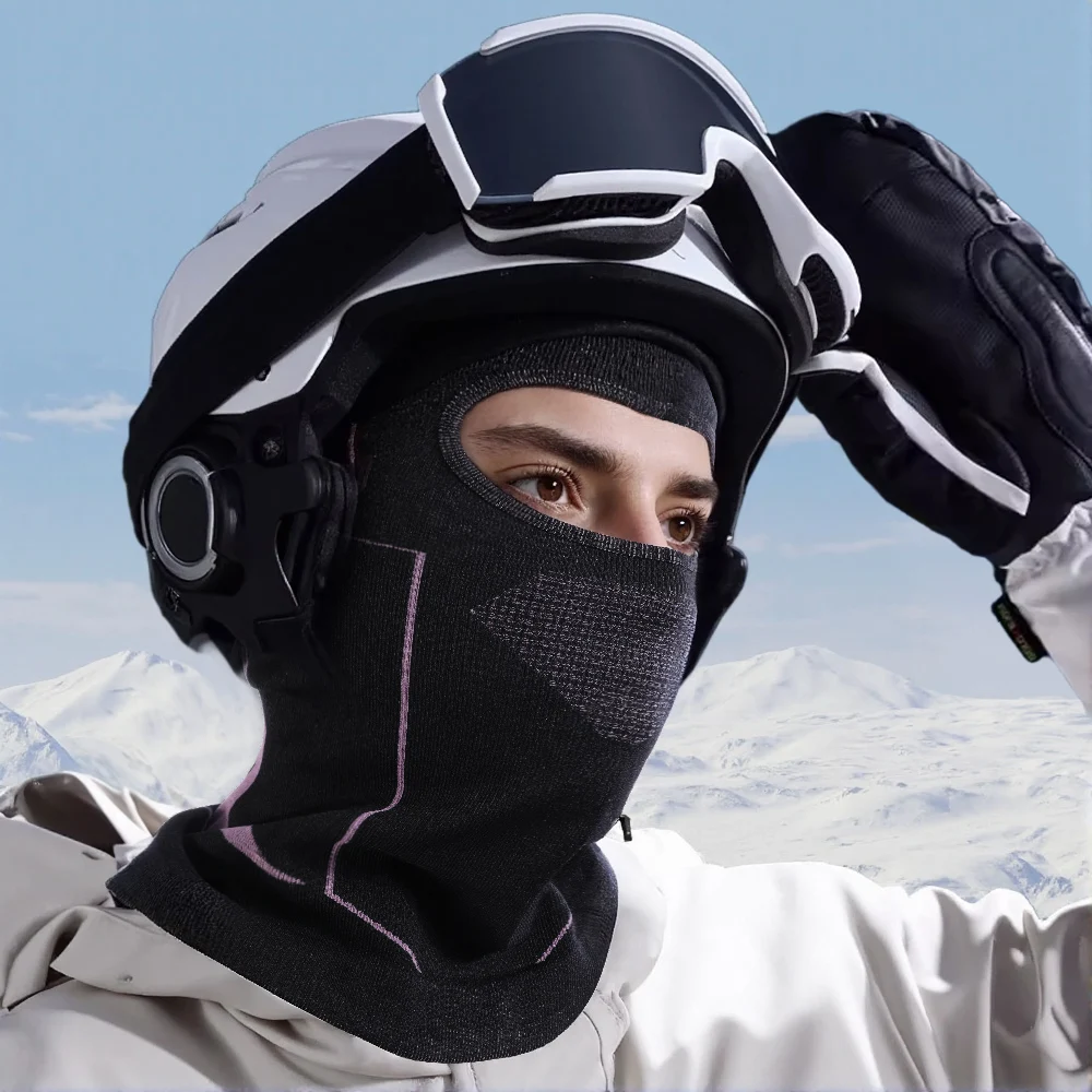 Breathable Balaclava Ski Full Face Mask คอ Windproof Elastic Hood หมวกกีฬากลางแจ้งขี่จักรยานเดินป่าตั้งแคมป์ล่าสัตว์จักรยาน