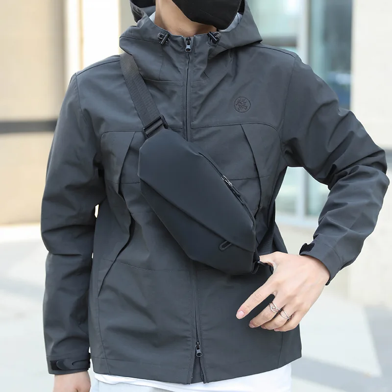 Nieuwe heuptas, borsttas voor buiten, zakelijke crossbodytas, multifunctionele en trendy borsttas, sportschoudertas voor heren