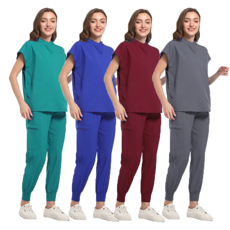 Uniformes médicos femininos conjuntos de esfoliantes enfermeira roupas de trabalho de enfermagem salão de beleza spa roupas de trabalho terno cirúrgico laboratório hospital geral