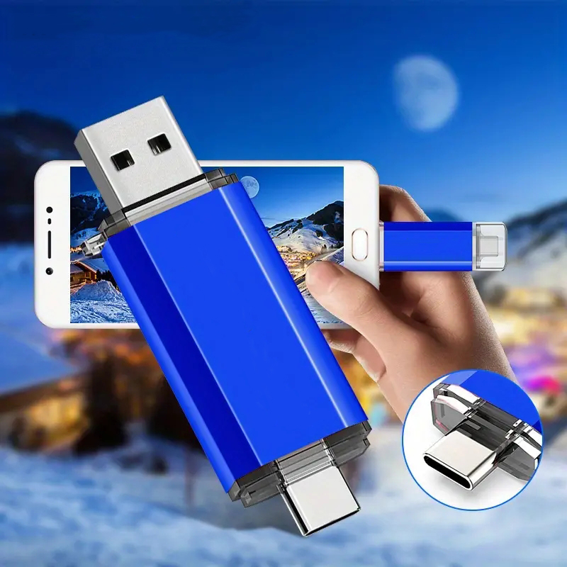 Pendrive OTG 2 en 1 tipo C, unidad Flash USB de alta velocidad, 128GB, 64GB, 64GB, 128GB, 2 en 1