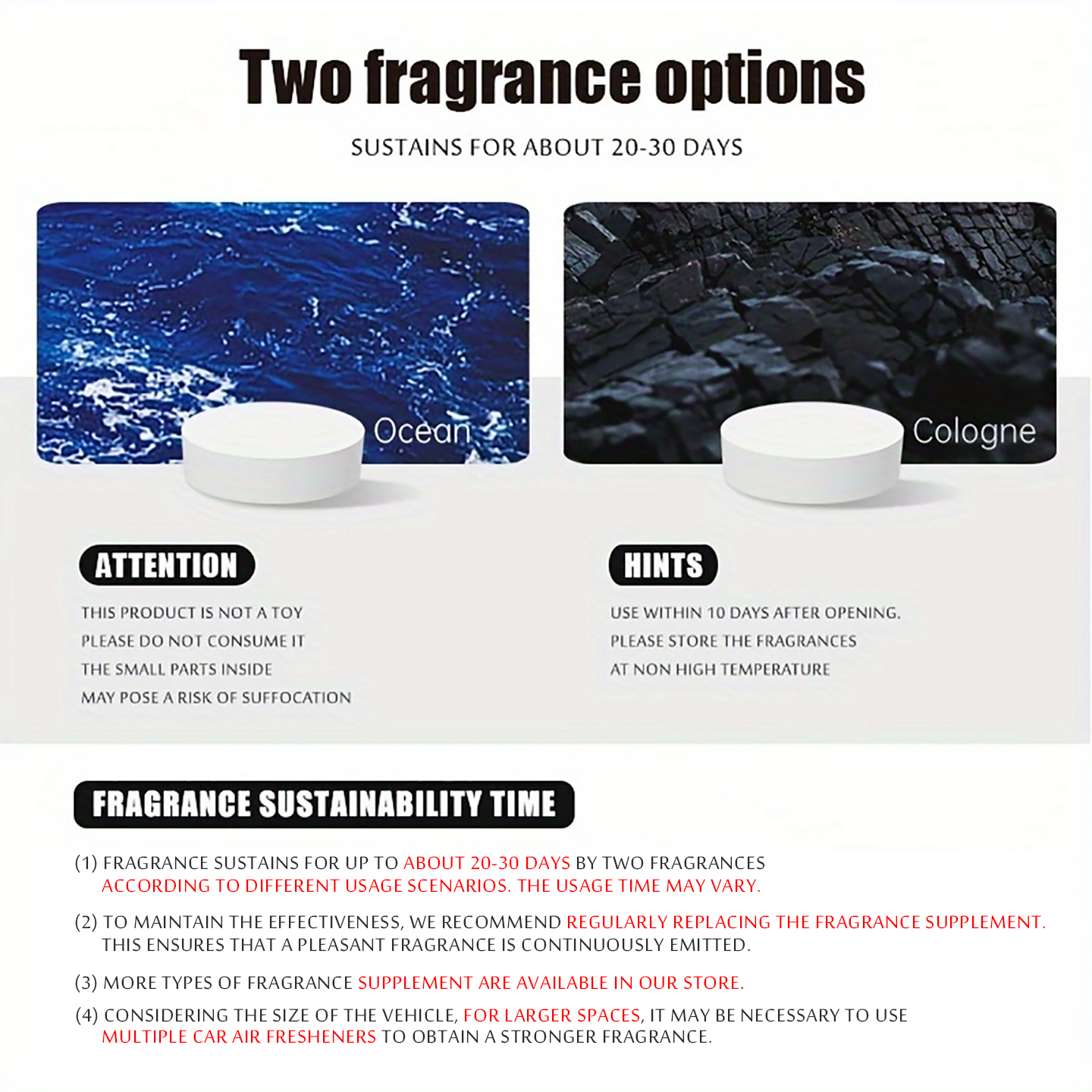 Solid fragrance Unmelting perfume diffuser pilot car air fresheners vent ornaments accessories decoration rotate propeller plane