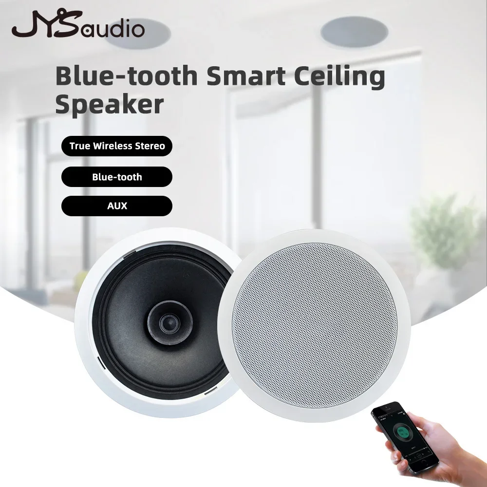Altavoz de techo con Bluetooth, amplificador de potencia Digital Clase D incorporado de 5,25 pulgadas, altavoz estéreo, sistema de sonido para cine en casa, 2 uds.
