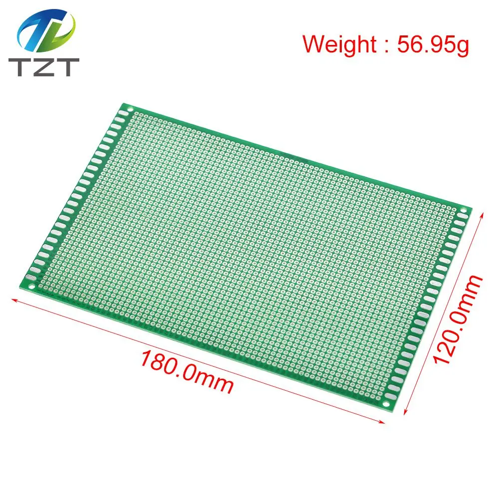 TZT 1pcs 12x18cm 120x180 mm Single Side Prototype Plate Universal Circuit Board Protoboard For Arduino