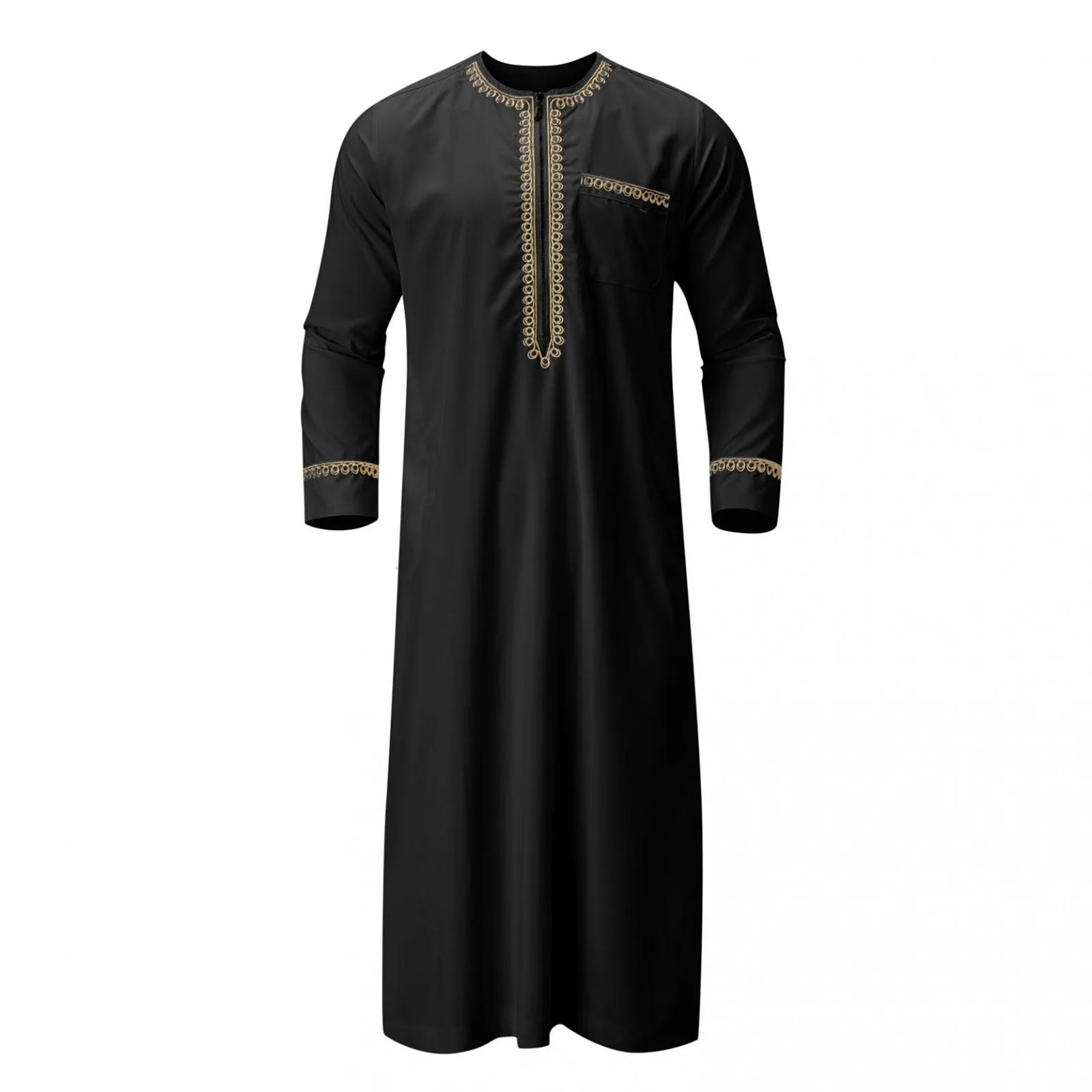 Männer Langarm Kaftan Thobe Muslimischen Stil für Männer Casual Robe Kaftan für Männer Muslimischen Pakistan Kleidung Männer Arabisch Herren Thobes