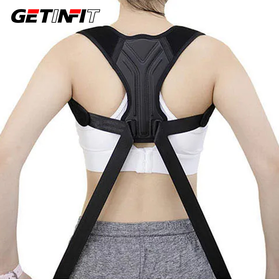 GETINFIT Upper Back Brace Straightener Correction Upper Back Shoulder Back Pain Relief Trainer คอกลับไหล่บรรเทาอาการปวด