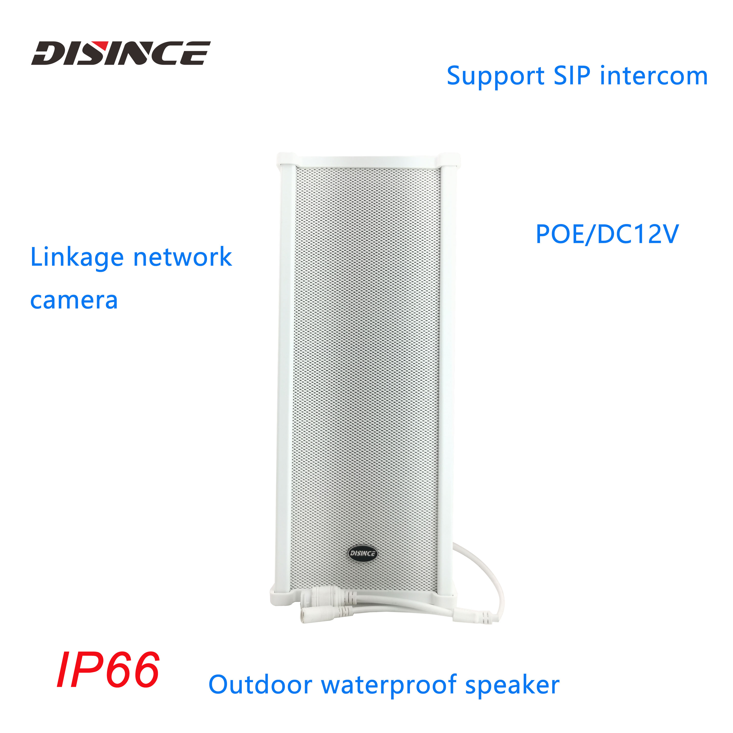 Настраиваемый наружный водонепроницаемый IP-динамик с колонной передачи POE поддерживает воспроизведение программного обеспечения для внутренней связи SIP Настройка программного обеспечения на русском языке