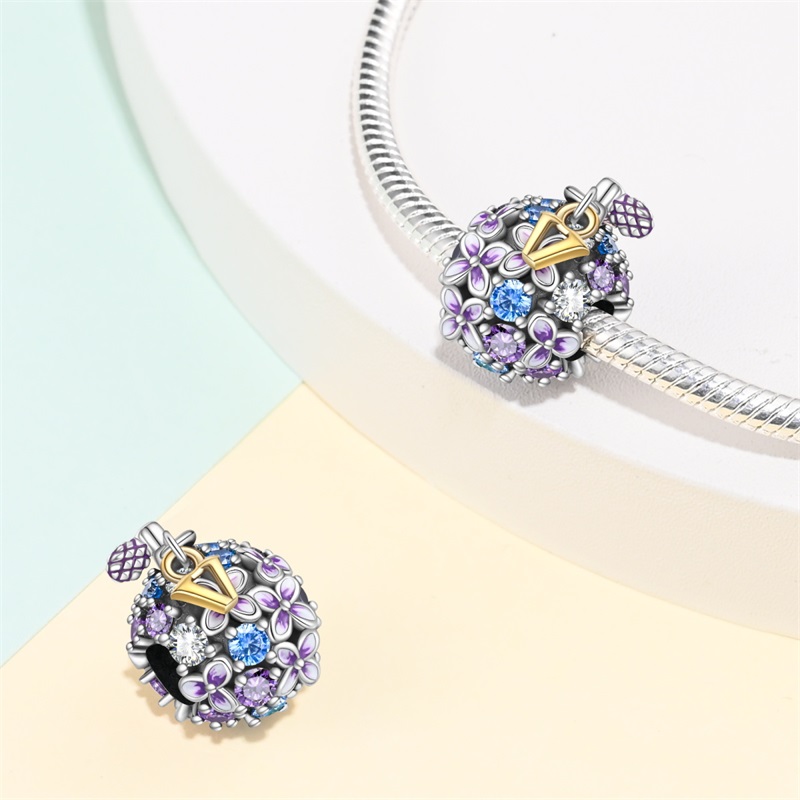 925 argent Sterling exquis rose fleur papillon couronne bouteille de parfum breloques perles ajustement Pandach Bracelets originaux bijoux à bricoler soi-même