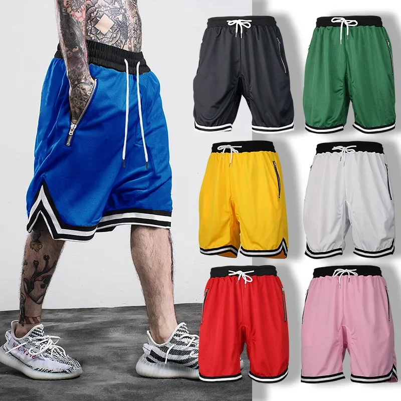 8 cores masculino ginásio esportes jogger shorts respirável suor wicking secagem rápida para corrida ao ar livre treinamento de basquete praia fitness