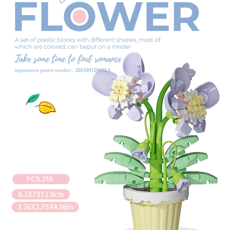 Bouwsteen Bloem Simulatie Boeket Kleine Deeltjesassemblage Puzzel Speelgoed Kinderen Handgemaakt Diy Potblad Ornament