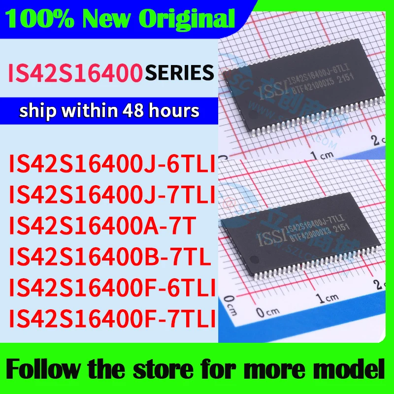 IS42S16400J-6TLI IS42S16400J-7TLI IS42S16400A-7T IS42S16400B-7TL IS42S16400F-6TLI IS42S16400F-7TLI Hoge kwaliteit Nieuwe