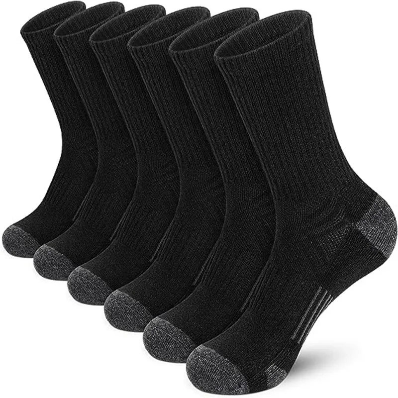 6 pares de calcetines deportivos para hombre, calcetines transpirables para correr, trabajo, al aire libre, tamaño de calcetín: 10-13