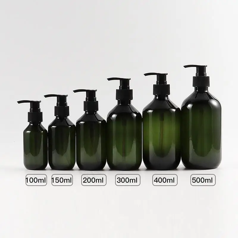 100/150/200/300/400/500ml 샴푸 리필 용 병 펌프 컨테이너 플라스틱 액체 샴푸 샤워 젤 병 홈 목욕 공급