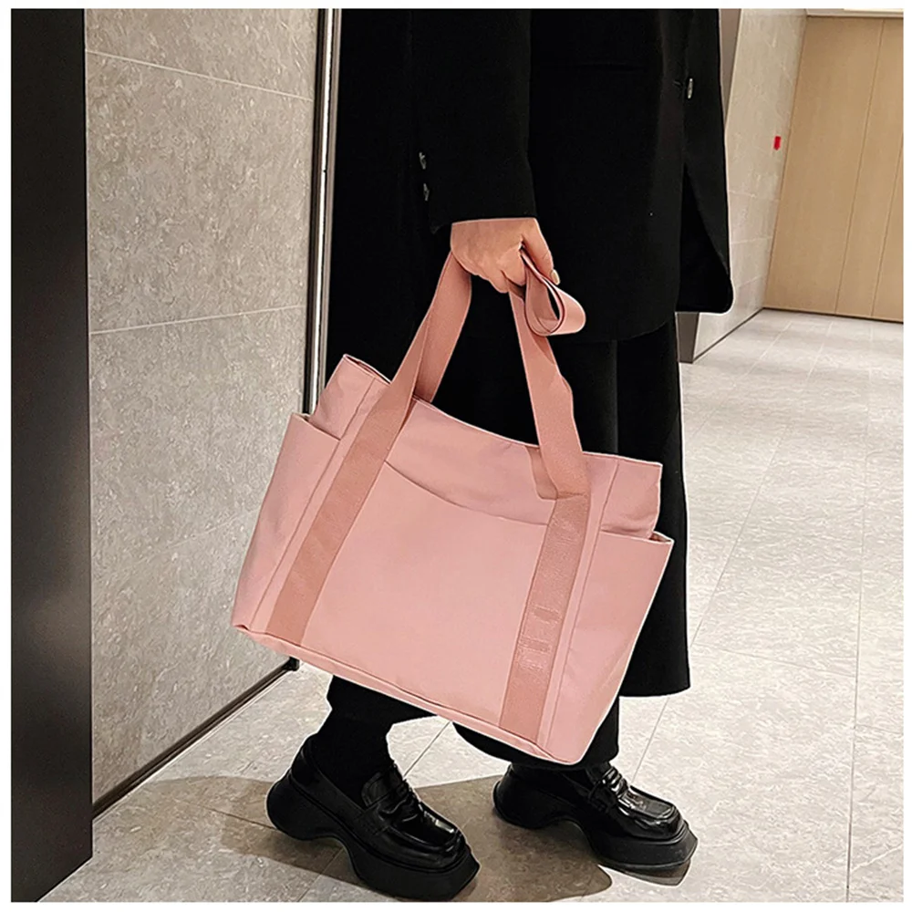 女性のカジュアルなショッピングバッグ,ソフトキャンバス,大容量,ショルダーバッグ,女性のハンドバッグ,新しい2022, 2024