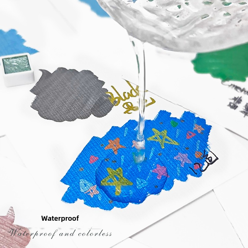 シルバーとゴールドのメタリックマーカー、黒い紙、ガラス、岩の絵、DIYスクラップブックアルバム用の高顔料ペイントペン