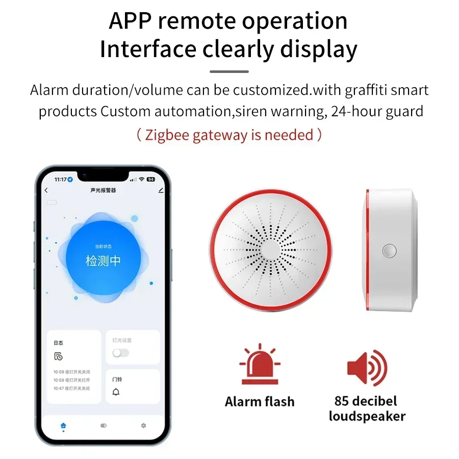 Tuya WiFi ZigBee Home Security System Smart Alarm Sound und Licht Sirene Sensor Detektor Smart Leben APP Unterstützung Alexa Google Hause