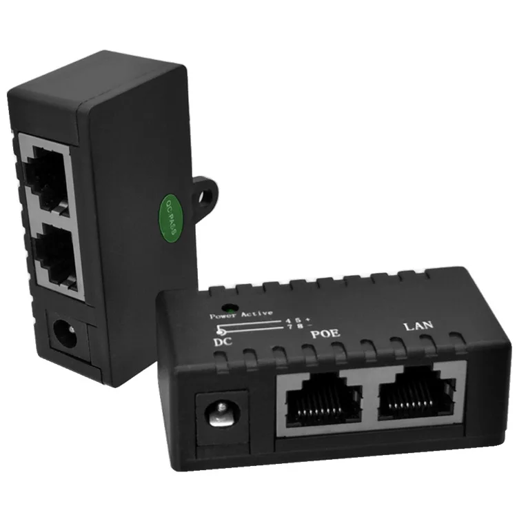 1000/100 Mbps 5V 12V 24V 48V/1A POE Injector Power Splitter para câmera IP POE Adaptador Módulo Acessórios