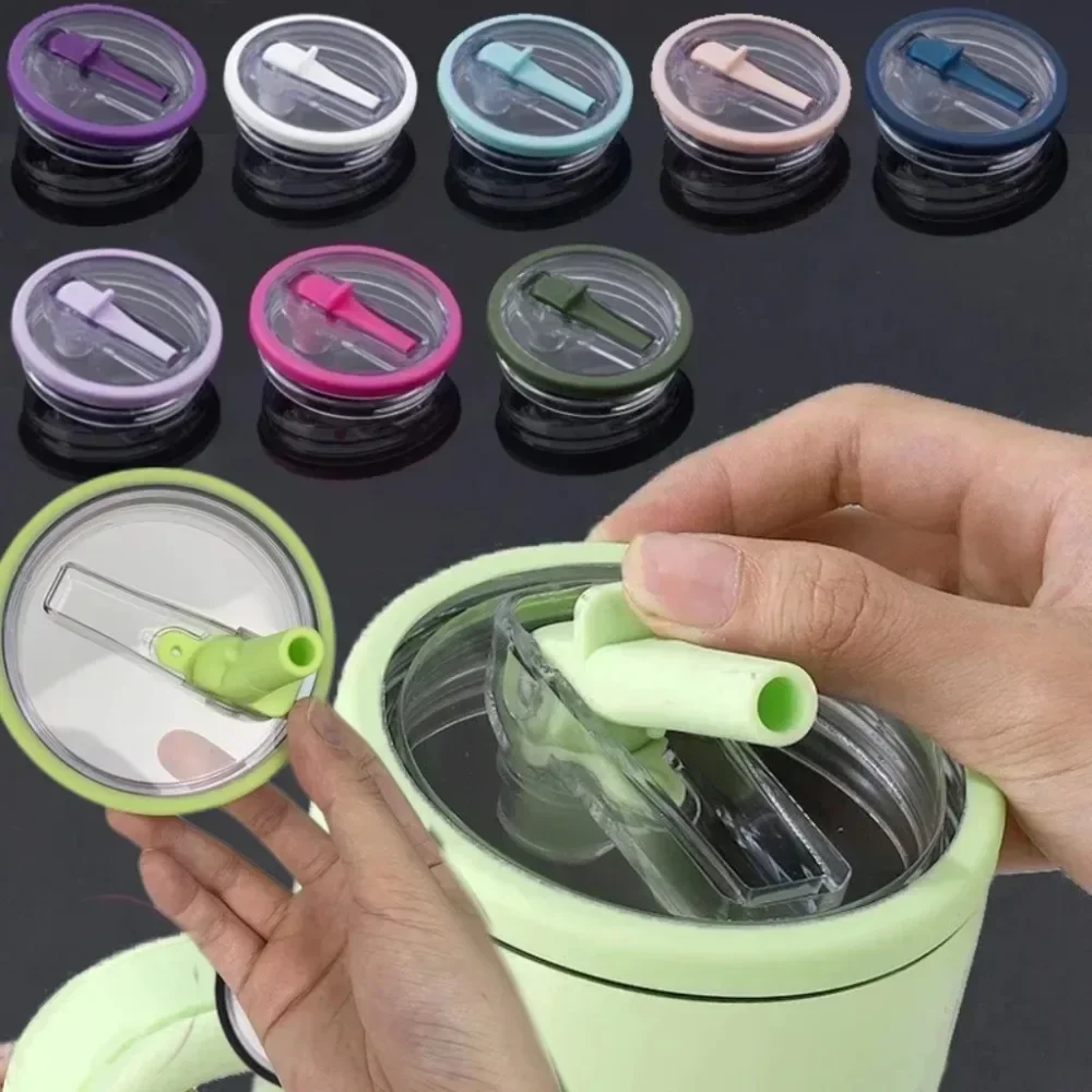 Para stanley capa de copo à prova de derramamento 40oz substituível proteção ambiental copo capa criativa espiral palha capa copo accessorie