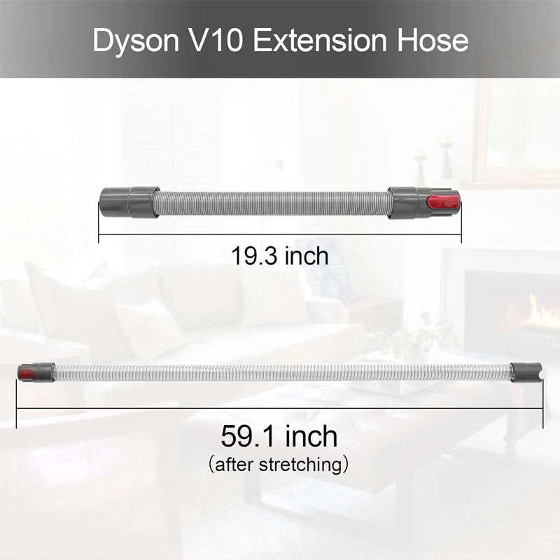 Mangueira de extensão flexível para dyson v7 v8 v10 v11 v15 acessórios aspirador pó tubo mangueira extensão telescópica