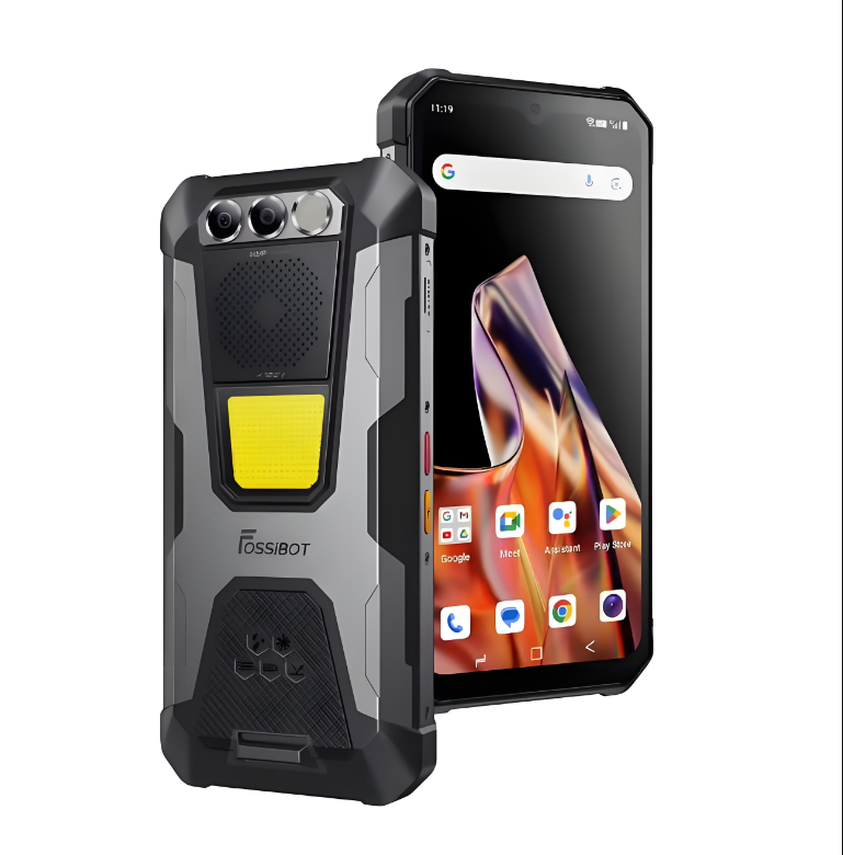 Fossibot F106 PRO 4G Telefone robusto MT6769CZ CPU 6,58 "120 Hz Display 12000mAh Bateria com luz de acampamento Smartphone à prova tripla