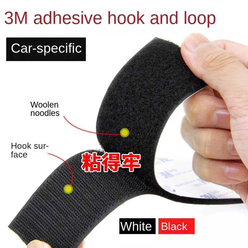 3M 9448A Black Double-Sided Self Adhesive 3m 16-38mm Strong Non-Trace High Temperature Resistant Hook and Loop Fastener Tape