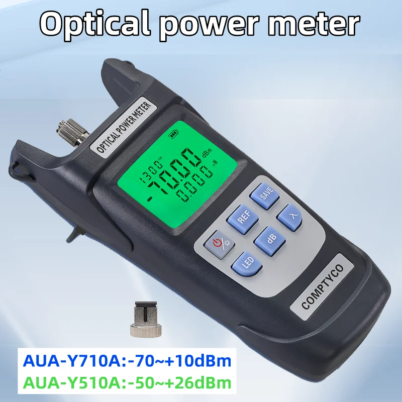 COMPTYCO-medidor de potencia óptica AUA-Y710A/Y510A, herramientas FTTH de probador de Cable de fibra óptica de-70 ~ + 10dBm/-50 ~ + 26dBm (OPM con iluminación LED)