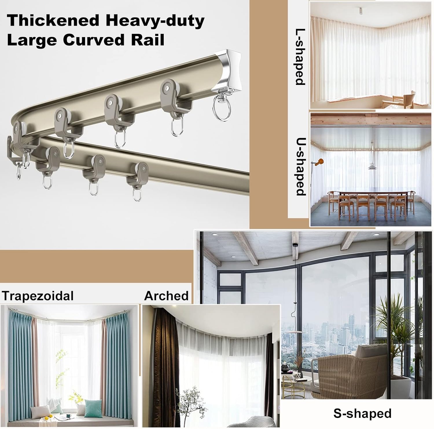 de cortina flexible para divisor de habitación, montaje en techo o pared, 300 cm, separador de espacio versátil, fácil instalaci